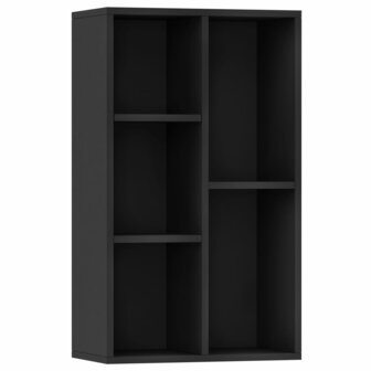 Boekenkast/dressoir 50x25x80 cm bewerkt hout zwart 8719883673240 2