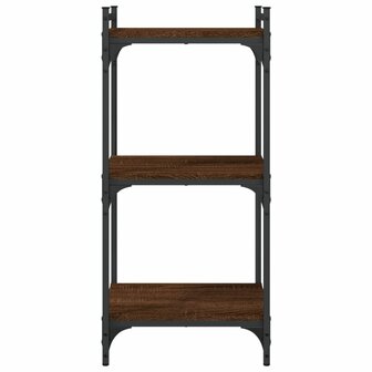 Boekenkast 3-laags 40x30x86 cm bewerkt hout bruineikenkleurig 8721012194137 4