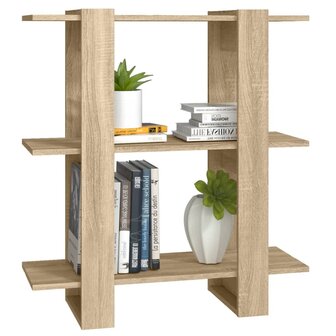 Boekenkast/kamerscherm 80x30x87 cm sonoma eikenkleurig 8720286842836 4