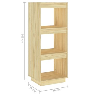 Boekenkast / kamerscherm 40x35x103 cm massief grenenhout 8720286815755 8