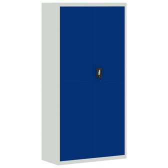 Archiefkast 90x40x180 cm staal lichtgrijs en blauw 8720845889807 2