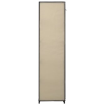 Kledingkast opvouwbaar 110x45x175 cm stof cr&egrave;me 8719883564661 5