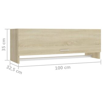 Kledingkast 100x32,5x35 cm bewerkt hout sonoma eikenkleurig 8720286609361 8