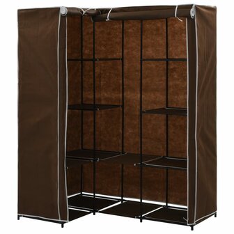 Hoekkledingkast 130x87x169 cm bruin 8719883564944 2