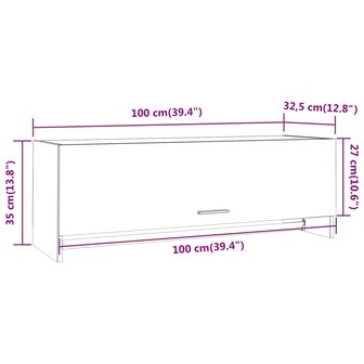 Kledingkast 100x32,5x35 cm bewerkt hout bruin eikenkleur 8720286932773 9