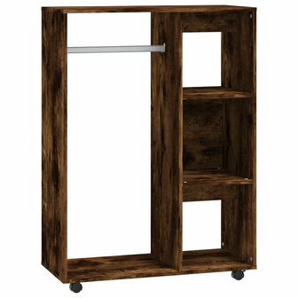 Kledingkast 80x40x110 cm bewerkt hout gerookt eikenkleurig 8720286956557 2