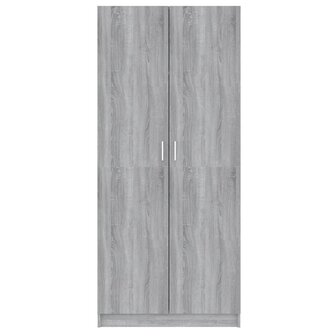 Kledingkast 80x52x180 cm bewerkt hout grijs sonoma eikenkleurig 8720286952689 3