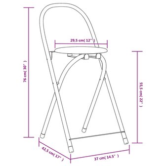 Eetkamerset opvouwbaar 5-dlg MDF 8718475527800 9