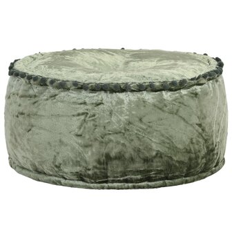 Poef rond 40x20 cm fluweel groen 8719883867175 1