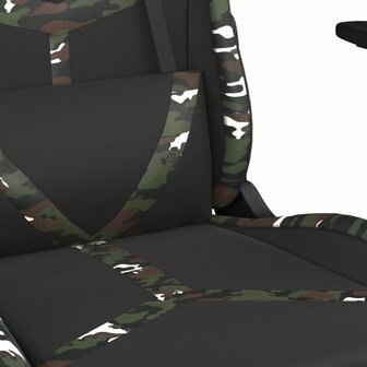 Gamestoel met voetensteun kunstleer zwart en camouflage 8720287228950 9