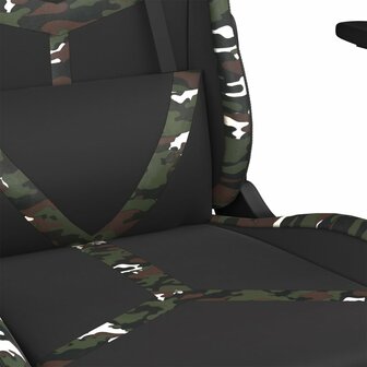 Gamestoel kunstleer zwart en camouflage 8720287228844 8