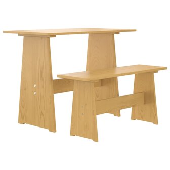 Eettafel met bankje massief grenenhout honingbruin 8720286343074 1