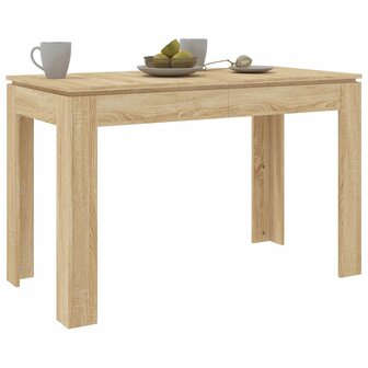 Eettafel 120x60x76 cm bewerkt hout sonoma eikenkleurig 8719883786902 3