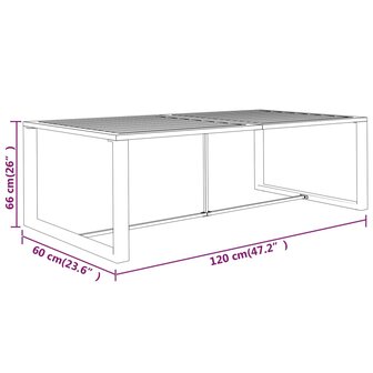 Tuintafel 120x60x66 cm aluminium antracietkleurig 8720286774250 5