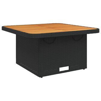 Tuintafel 80x80x71 cm poly rattan en acaciahout zwart 8721012449428 7