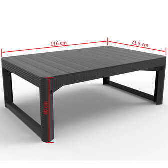 Keter Tuintafel Lyon grafietkleurig 232300 8711245143446 9