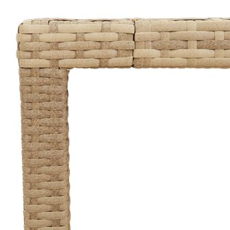 Tuintafel 90x90x75 cm poly rattan en acaciahout beige 8721012451384 10