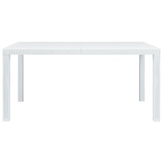 Tuintafel 150x90x72 cm rattan-look kunststof wit 8718475743118 2