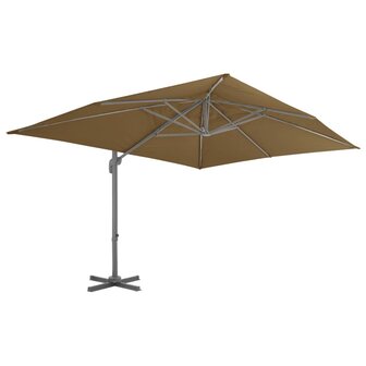 Parasol met draagbare voet taupe 8719883591988 3