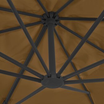 Parasol met draagbare voet taupe 8719883591988 6