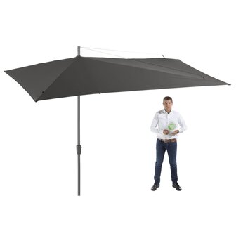 Madison Parasol Asymmetric Sideway 360x220 cm grijs PC15P014 8713229624453 2