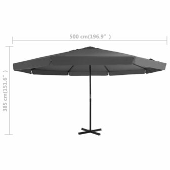 Parasol met draagbare voet antraciet 8719883591728 12