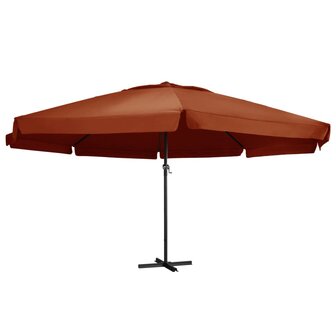 Parasol met aluminium paal 600 cm terracottakleurig 8719883763835 1