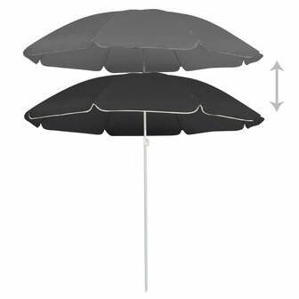 Parasol met stalen paal 180 cm antracietkleurig 8720286204986 2