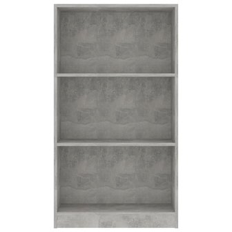 Boekenkast met 3 schappen 60x24x109 cm bewerkt hout betongrijs 8719883787725 4