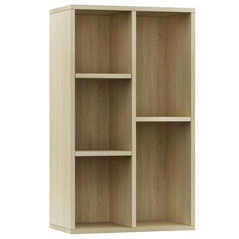 Boekenkast/dressoir 50x25x80 cm bewerkt hout sonoma eikenkleur 8719883673264 2