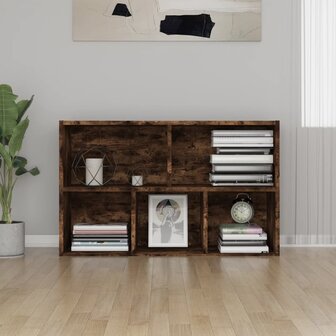 Boekenkast/dressoir 50x25x80 cm bewerkt hout gerookt eikenkleur 8720845735333 3