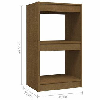 Boekenkast 40x30x71,5 cm massief grenenhout honingbruin 8720286608364 8