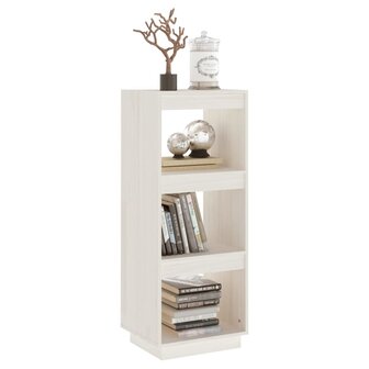 Boekenkast/kamerscherm 40x35x103 cm massief grenenhout wit 8720286815762 4