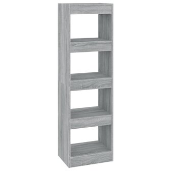 Boekenkast/kamerscherm 40x30x135 cm grijs sonoma eikenkleurig 8720286844229 2