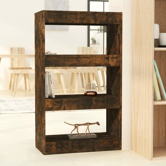 Boekenkast/kamerscherm 60x30x103 cm spaanplaat gerookt eiken 8720286844335 1