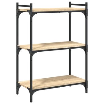 Boekenkast 3-laags 60x30x86 cm bewerkt hout sonoma eikenkleurig 8721012194304 2