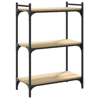 Boekenkast 3-laags 60x30x86 cm bewerkt hout sonoma eikenkleurig 8721012194304 6