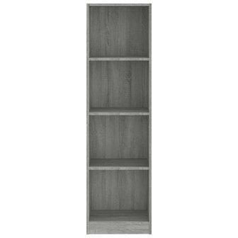 Boekenkast 4 schappen 40x24x143 cm bewerkt hout grijs sonoma 8720845693312 4