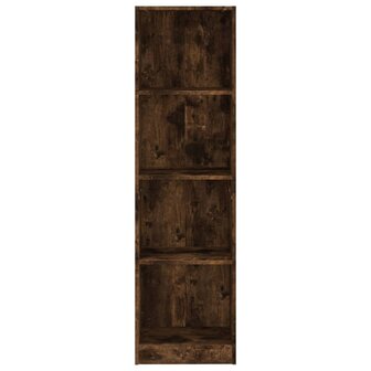 Boekenkast 4-laags 40x24x143 cm bewerkt hout gerookt eikenkleur 8720845693305 4