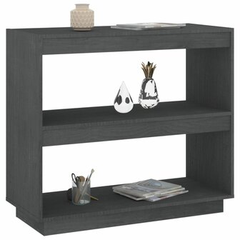 Boekenkast 80x35x71 cm massief grenenhout grijs 8720286816127 4