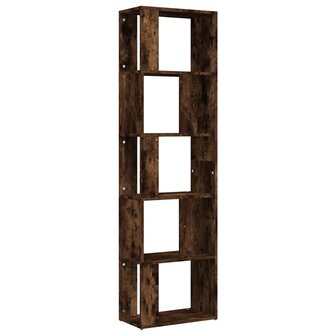 Boekenkast 45x24x160 cm bewerkt hout gerookt eikenkleurig 8720845694067 2