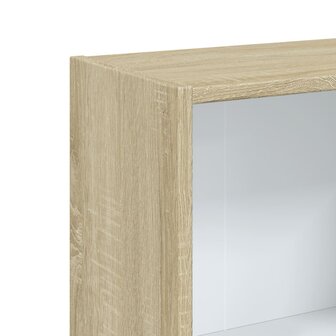 Boekenkast met 3 schappen 40x24x109 cm bewerkt hout wit eiken 8719883787374 7