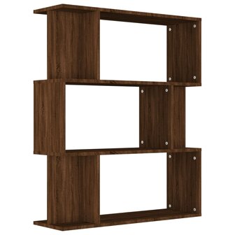 Boekenkast / kamerscherm 80x24x96 cm bewerkt hout bruineiken 8720286975077 2