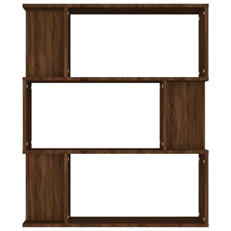 Boekenkast / kamerscherm 80x24x96 cm bewerkt hout bruineiken 8720286975077 5