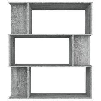 Boekenkast / kamerscherm 80x24x96 cm bewerkt hout grijs sonoma 8720286975060 3