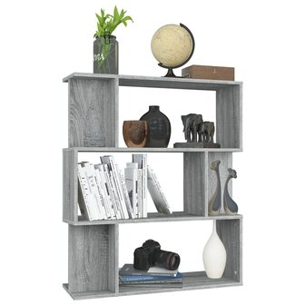 Boekenkast / kamerscherm 80x24x96 cm bewerkt hout grijs sonoma 8720286975060 7