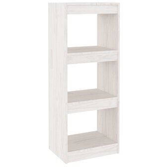 Boekenkast/kamerscherm 40x30x103,5 cm massief grenenhout wit 8720286608395 2