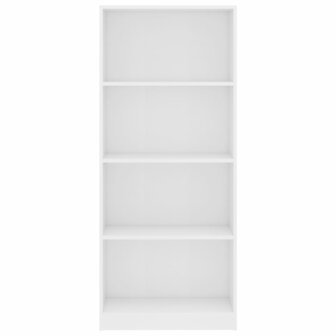 Boekenkast met 4 schappen 60x24x142 cm bewerkt hout wit 8719883869209 4