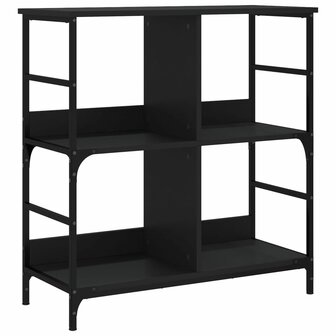 Boekenkast 78,5x33x82 cm bewerkt hout zwart 8721012124059 2