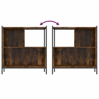 Boekenkast 72x28x77,5 cm bewerkt hout gerookt eikenkleurig 8721012339316 8